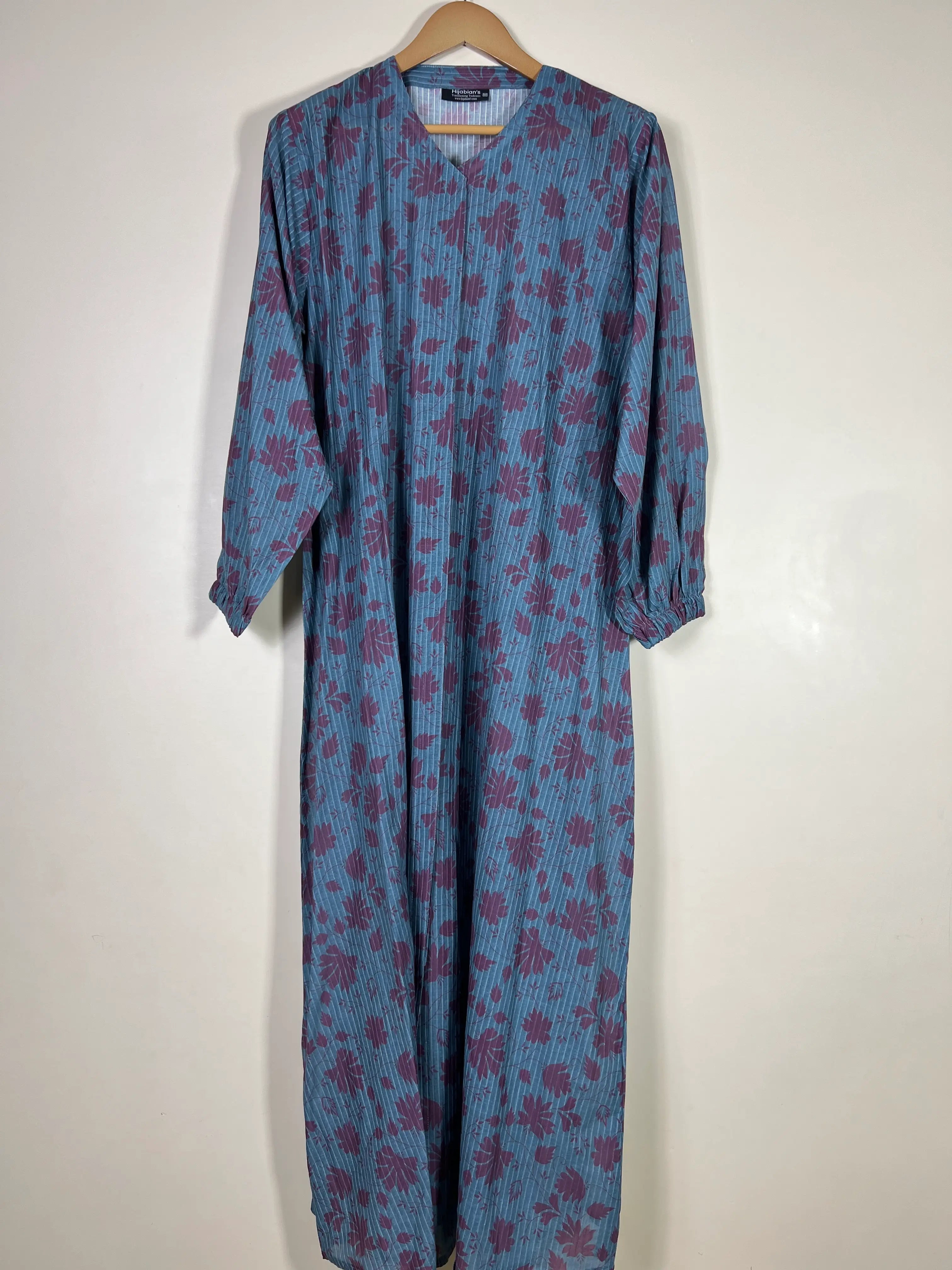 Plum Blue- Arabic Lawn Abaya HJ1688