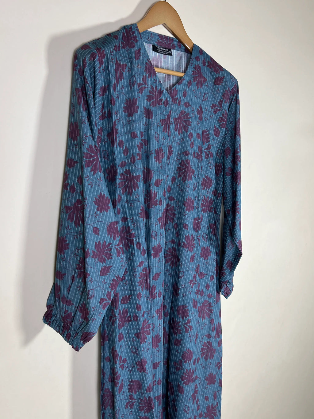 Plum Blue- Arabic Lawn Abaya HJ1688