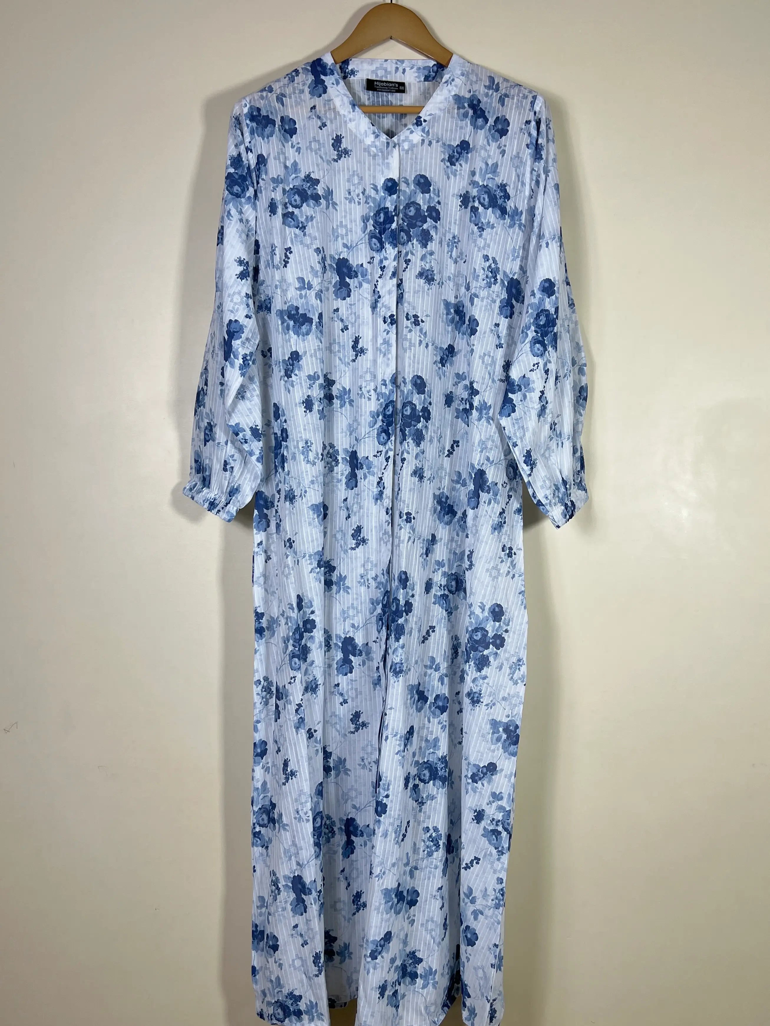 Ice Blue - Arabic Lawn Abaya HJ1689