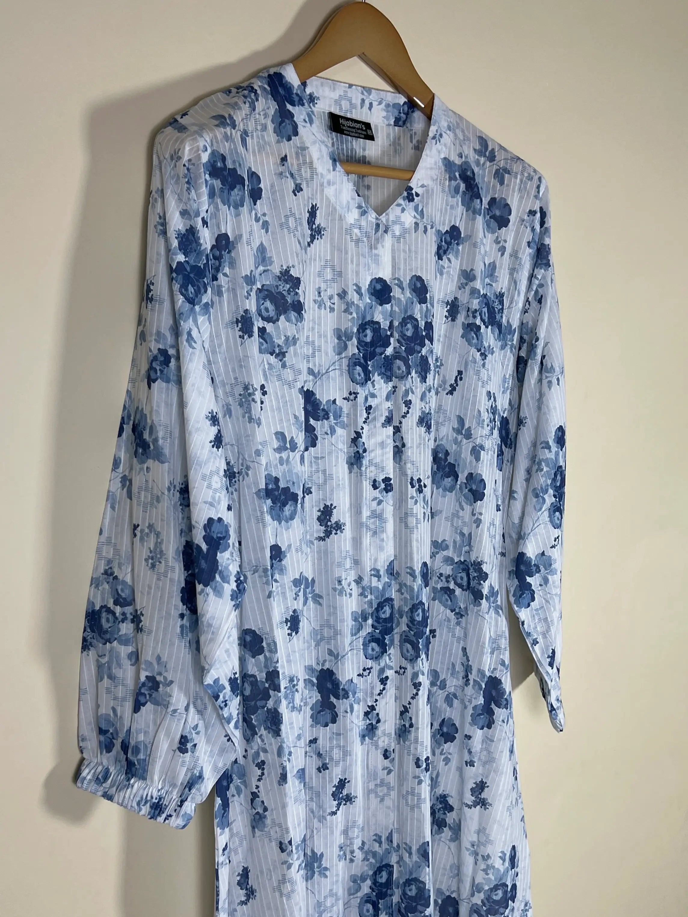 Ice Blue - Arabic Lawn Abaya HJ1689