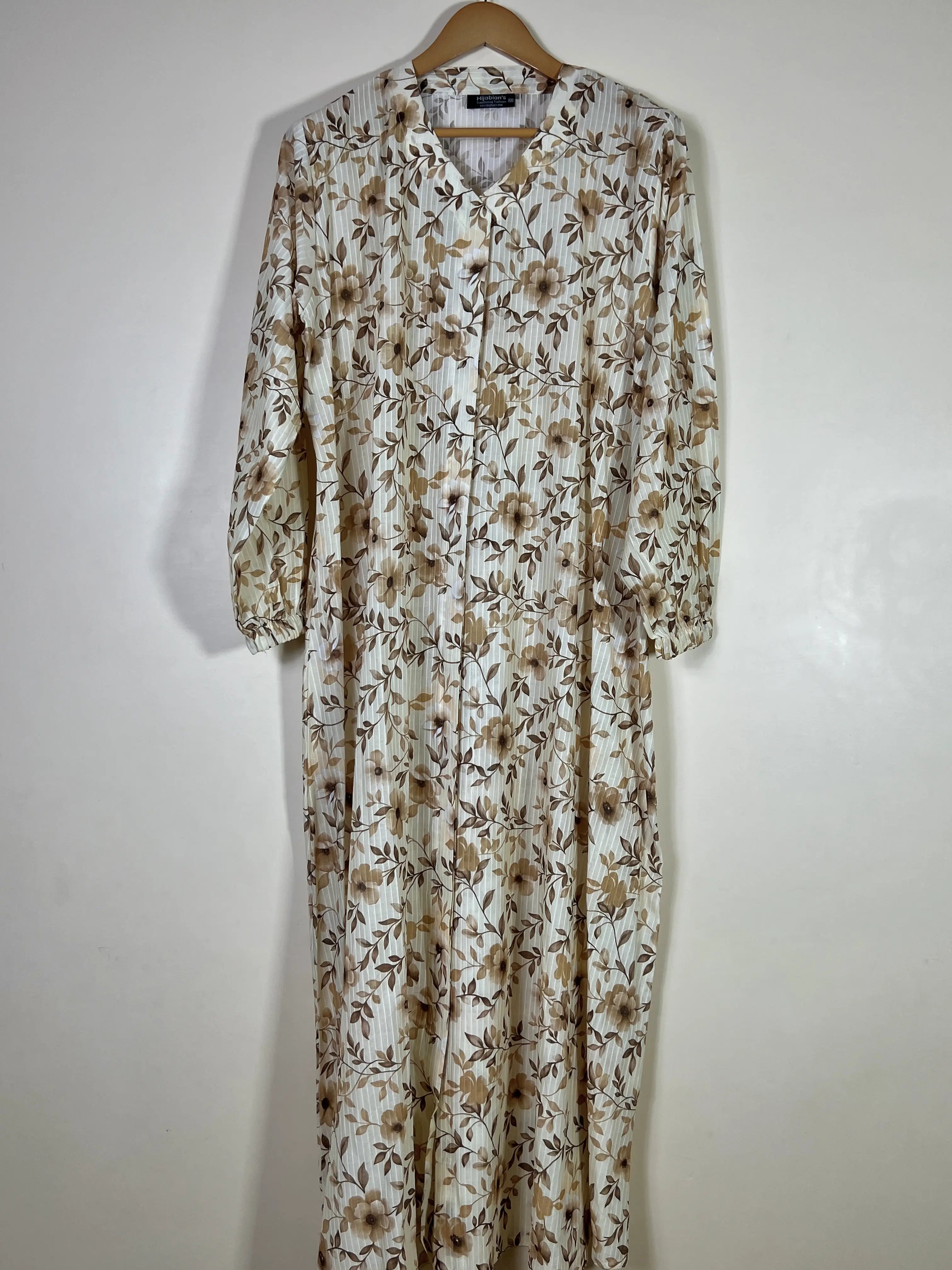 Beige Cream - Arabic Lawn Abaya HJ1690