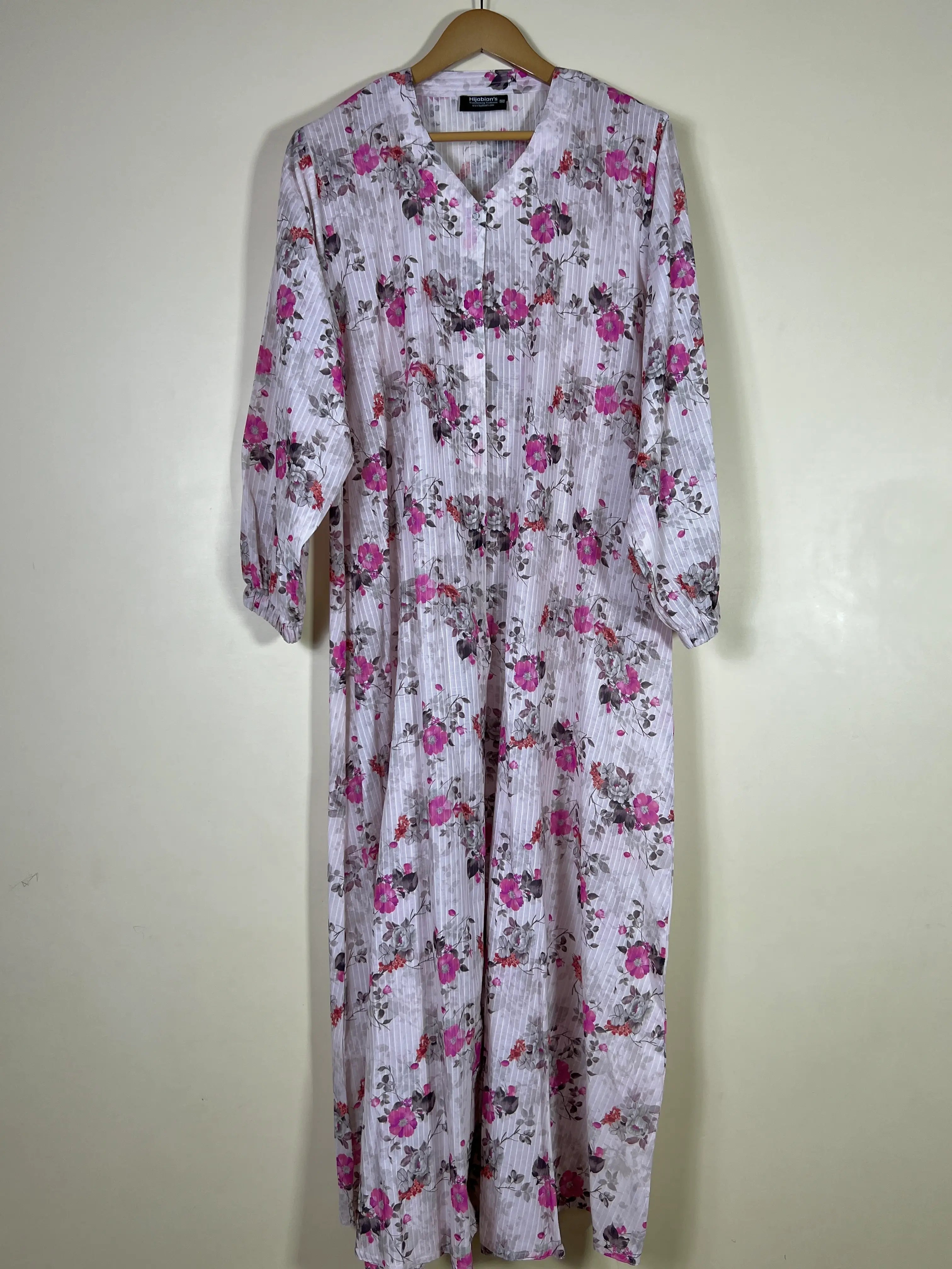 Rose Grey - Arabic Lawn Abaya HJ1691