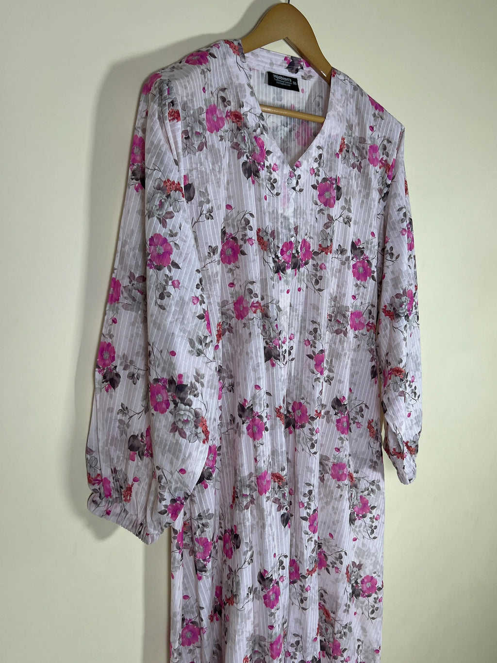 Rose Grey - Arabic Lawn Abaya HJ1691