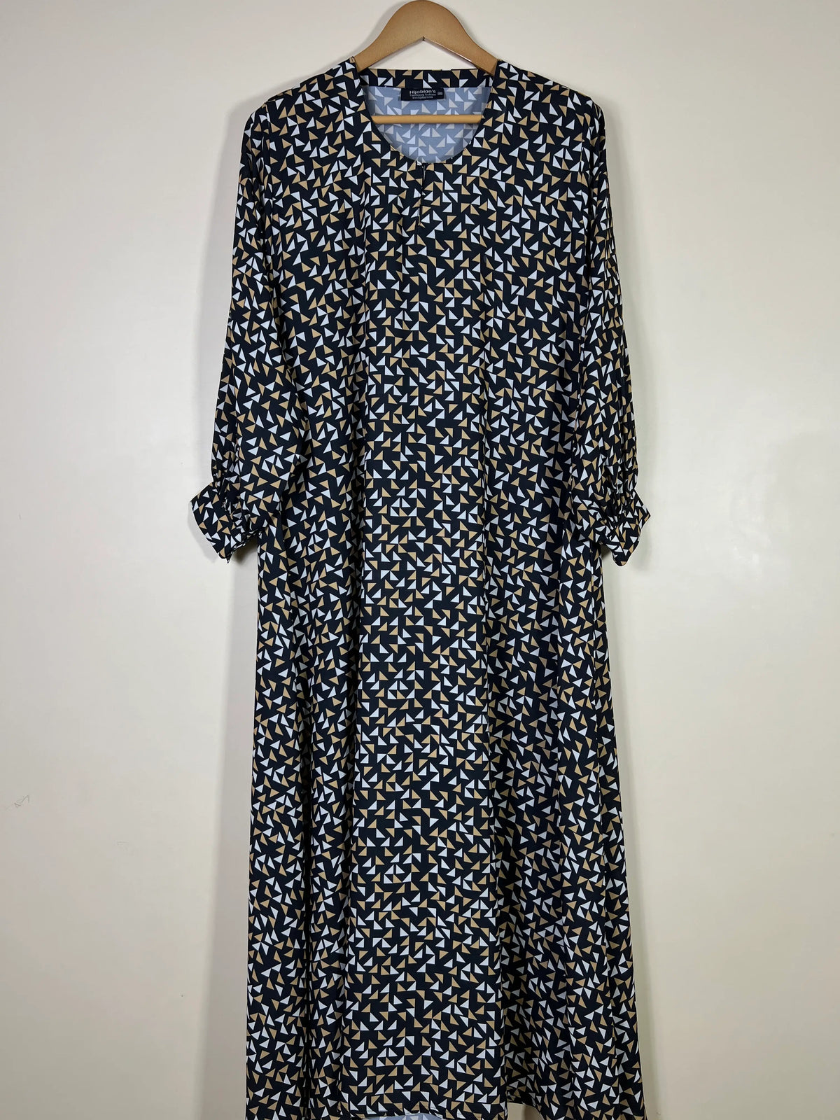 Black - Printed Maxi Abaya HJ1693 Main image