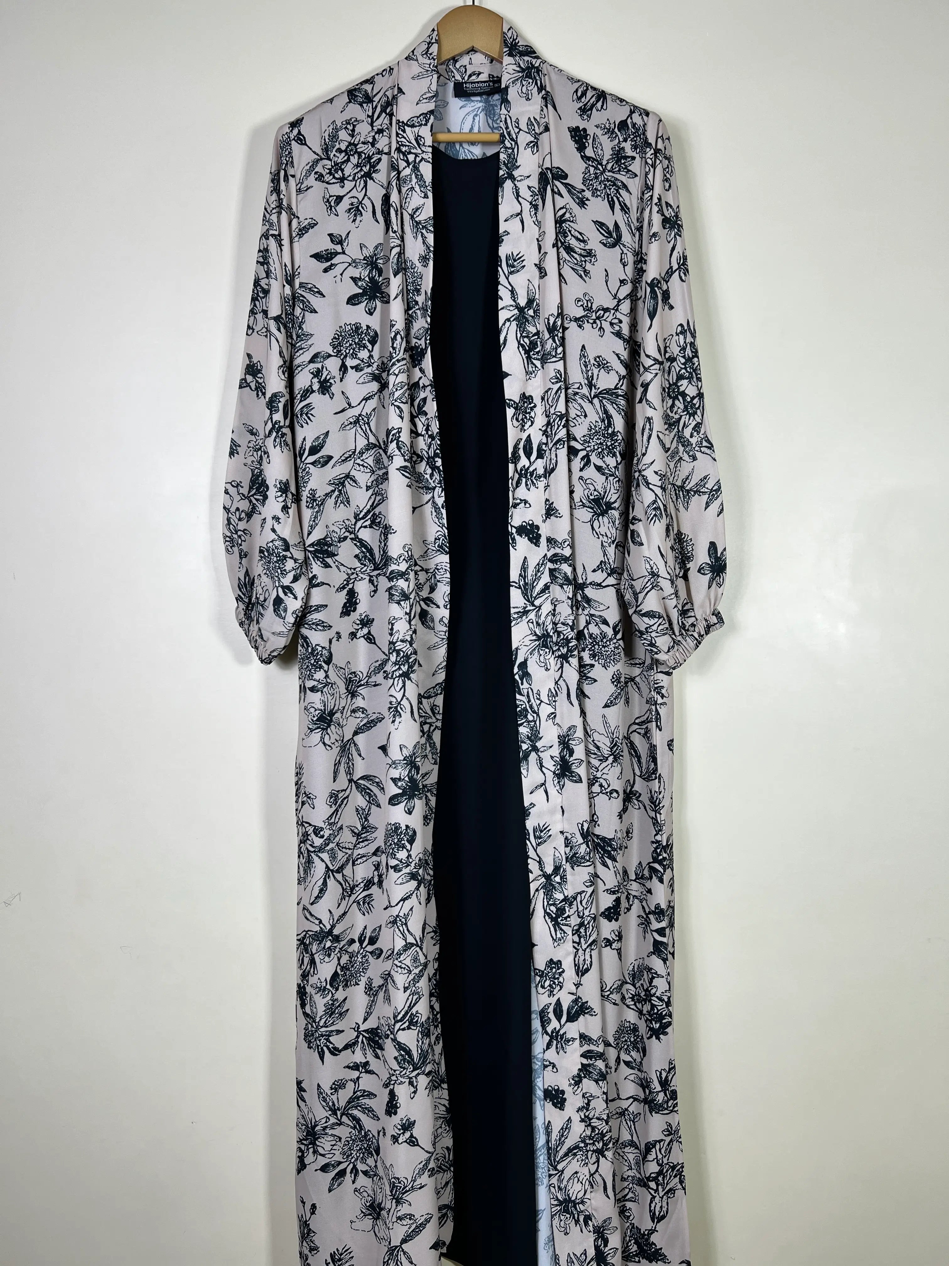 Ivory - Attached Inner Chic Abaya HJ1695
