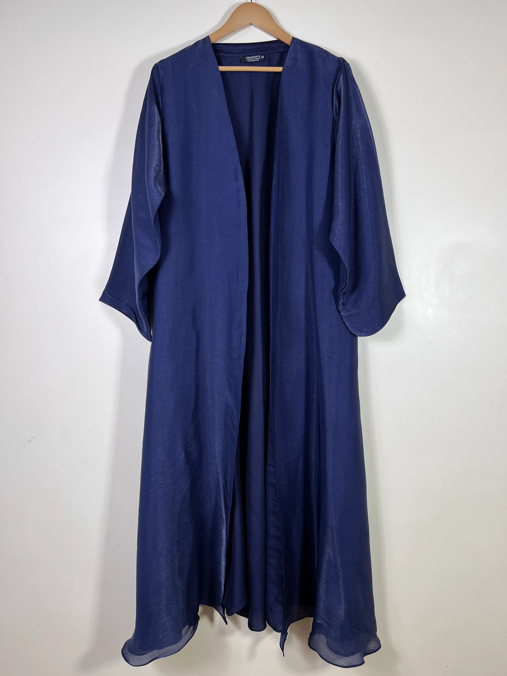 Midnight Navy -  Zareen Crinkle Silk Abaya HJ1708