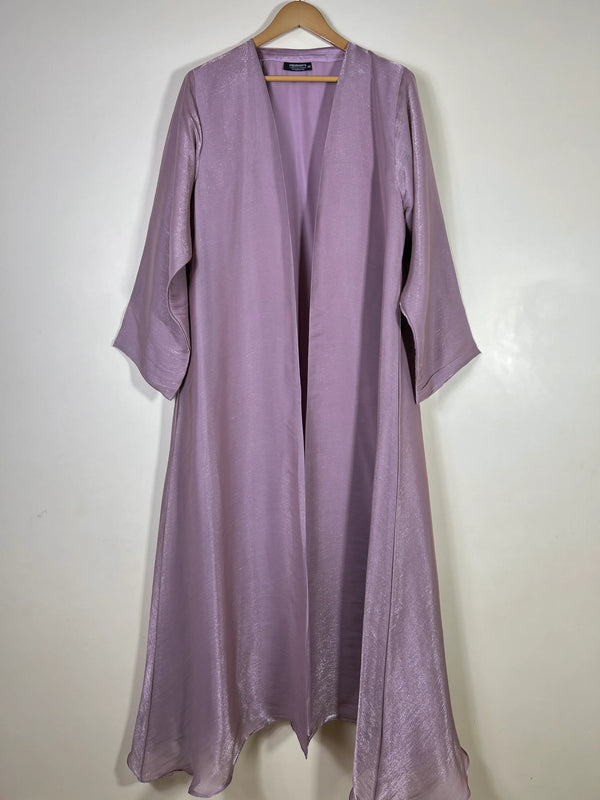 Lavender Mist -  Zareen Crinkle Silk Abaya HJ1706