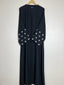 Black - Petals Embroidery Abaya HJ1417