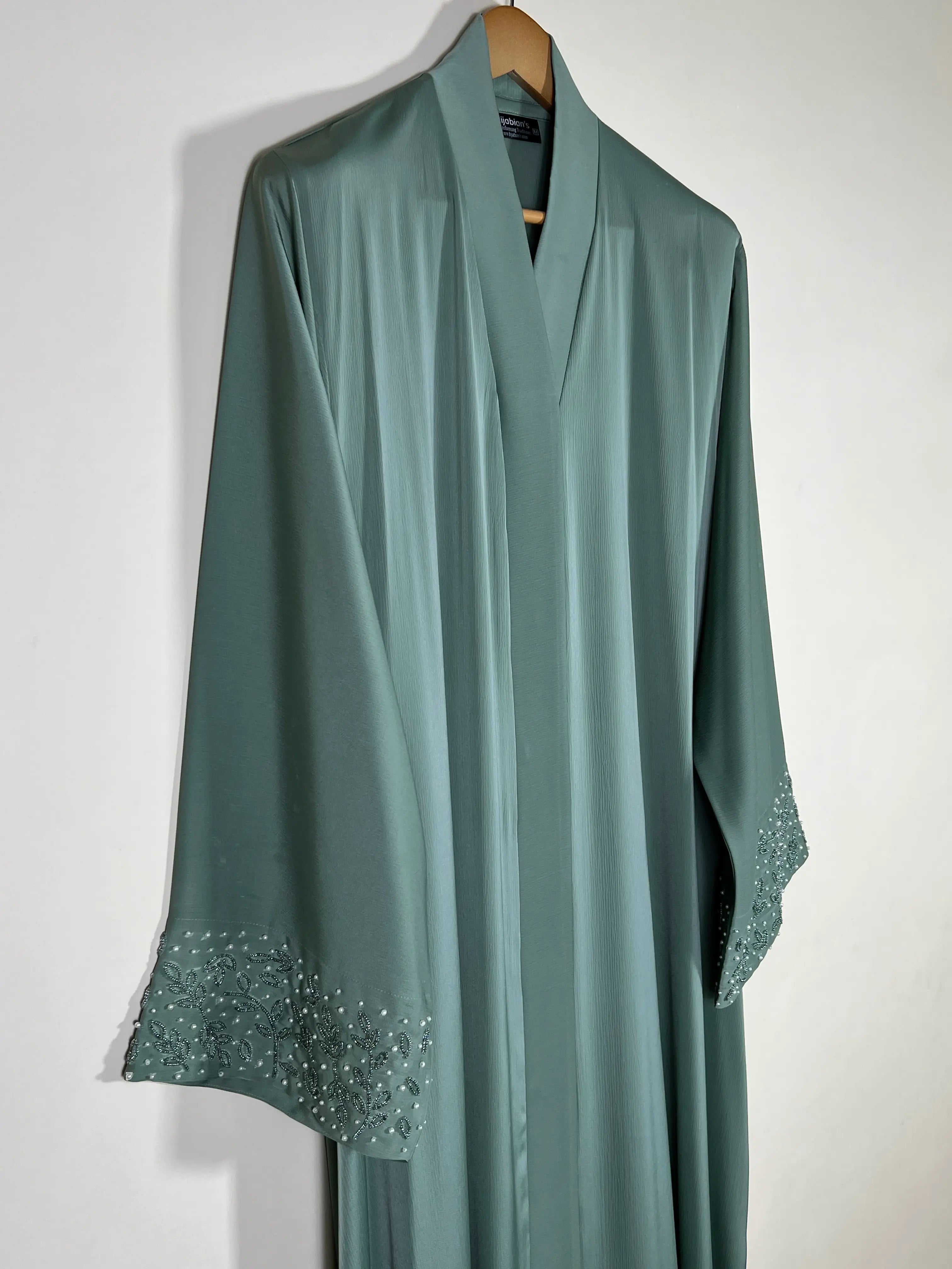 Sage Green - Majesty of Handwork Abaya HJ1698