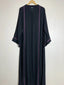 Black - Mauve Pipen Majesty Abaya HJ0850