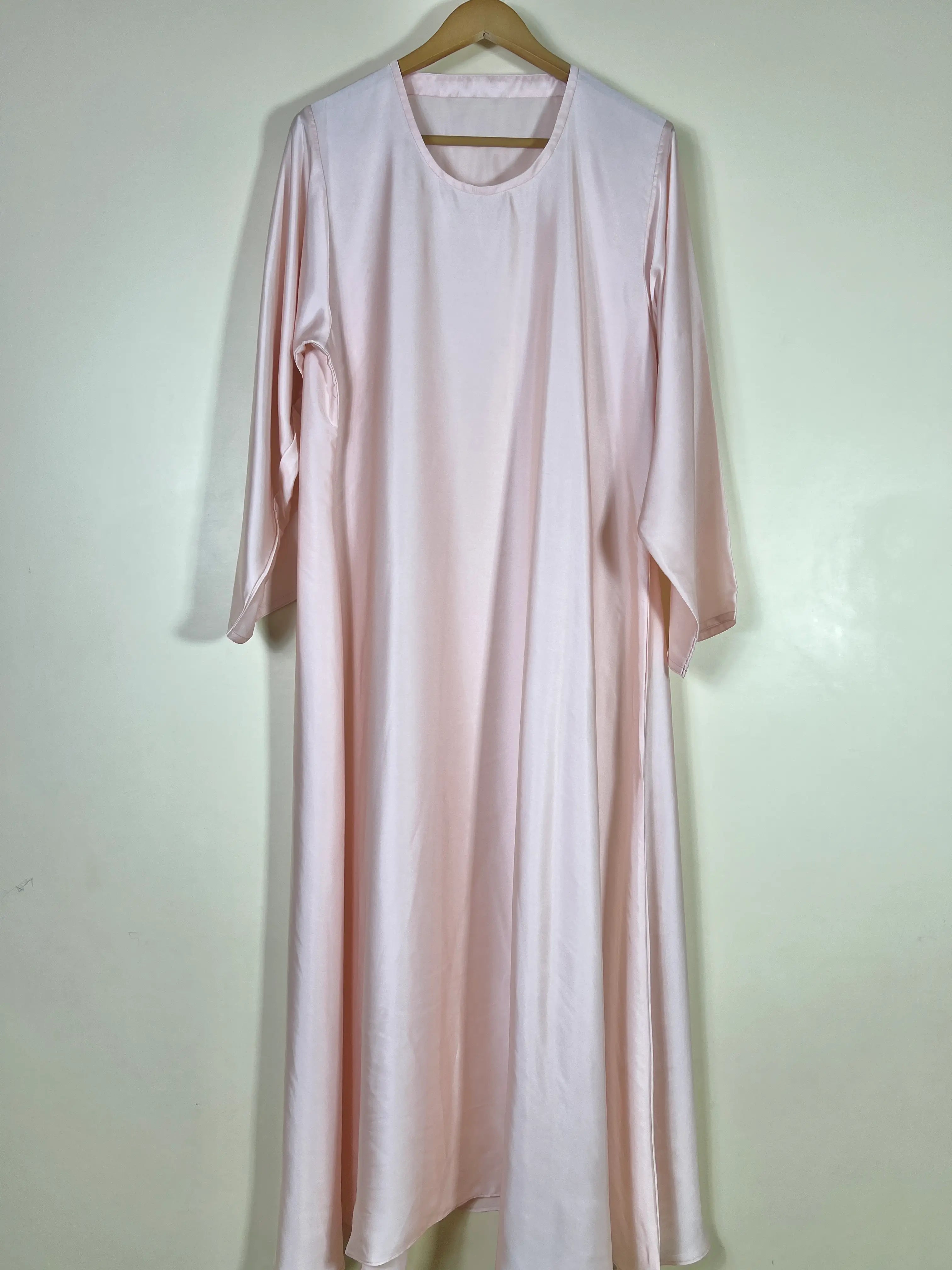 Blush Rose -  Zareen Crinkle Silk Abaya HJ1707