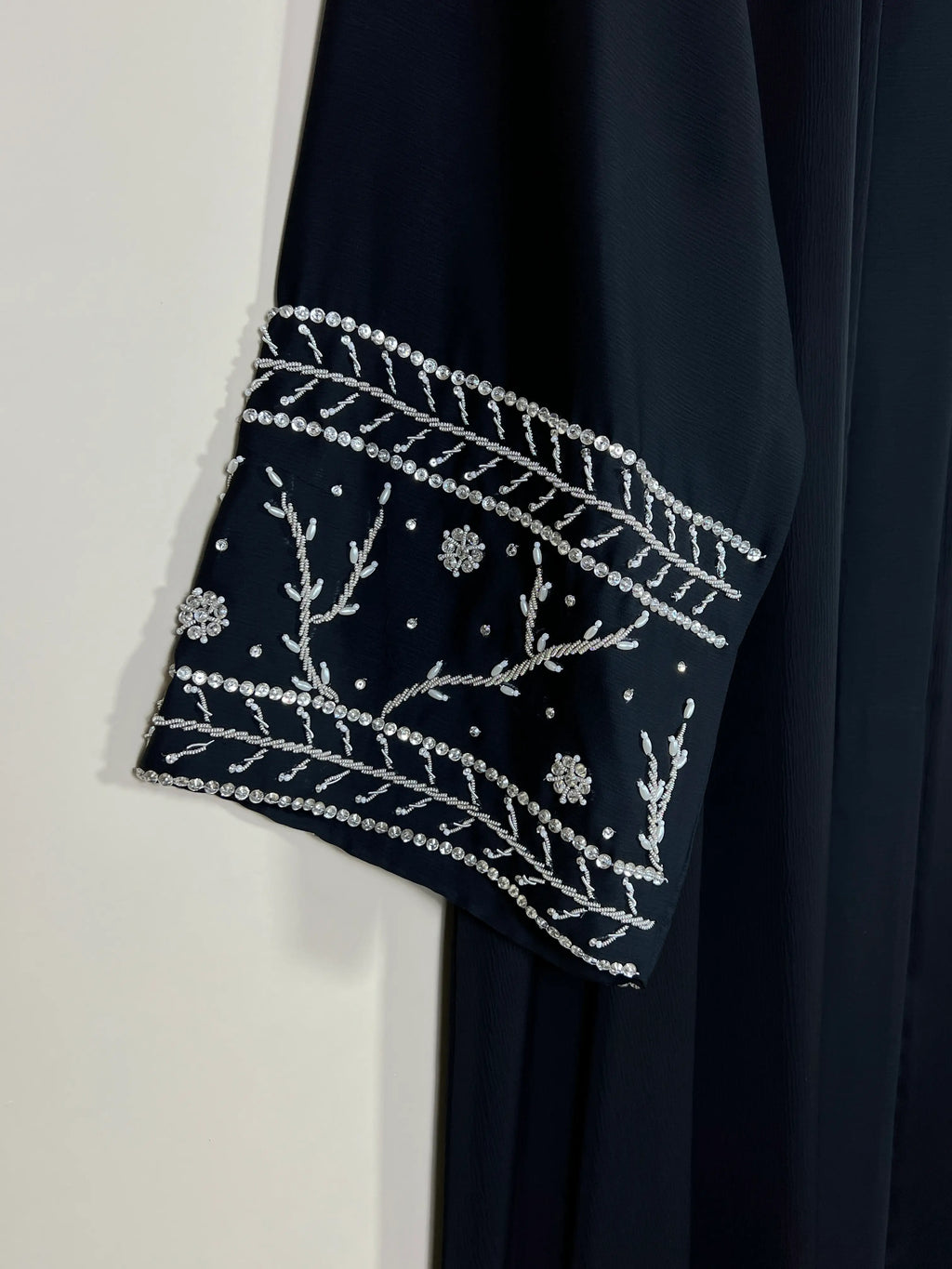 Noir Éclat Abaya - Black HJ1763