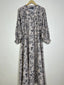 Beige - Floral Maxi Abaya HJ1419