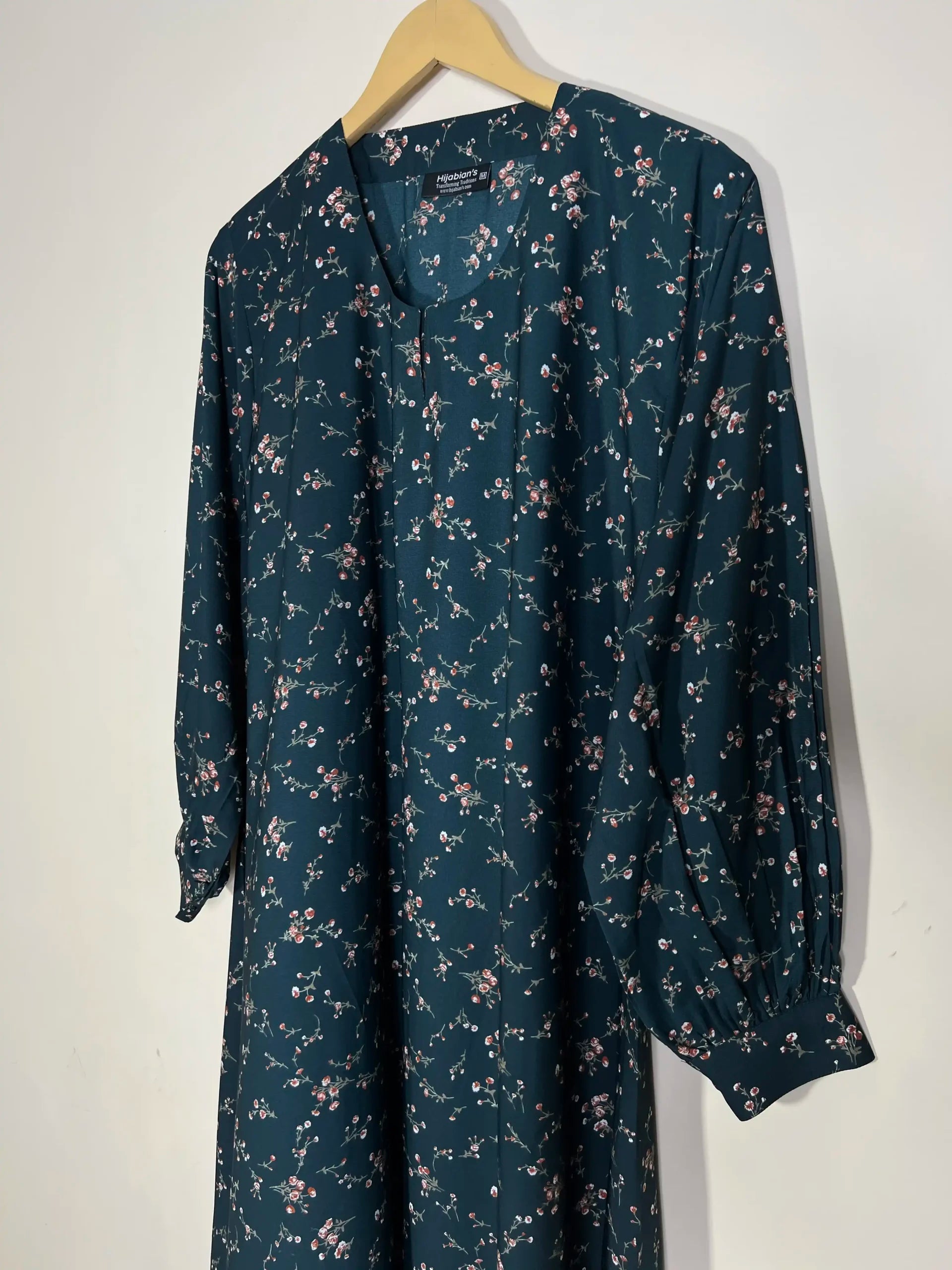 Dark Jade - Floral Maxi Abaya HJ1341