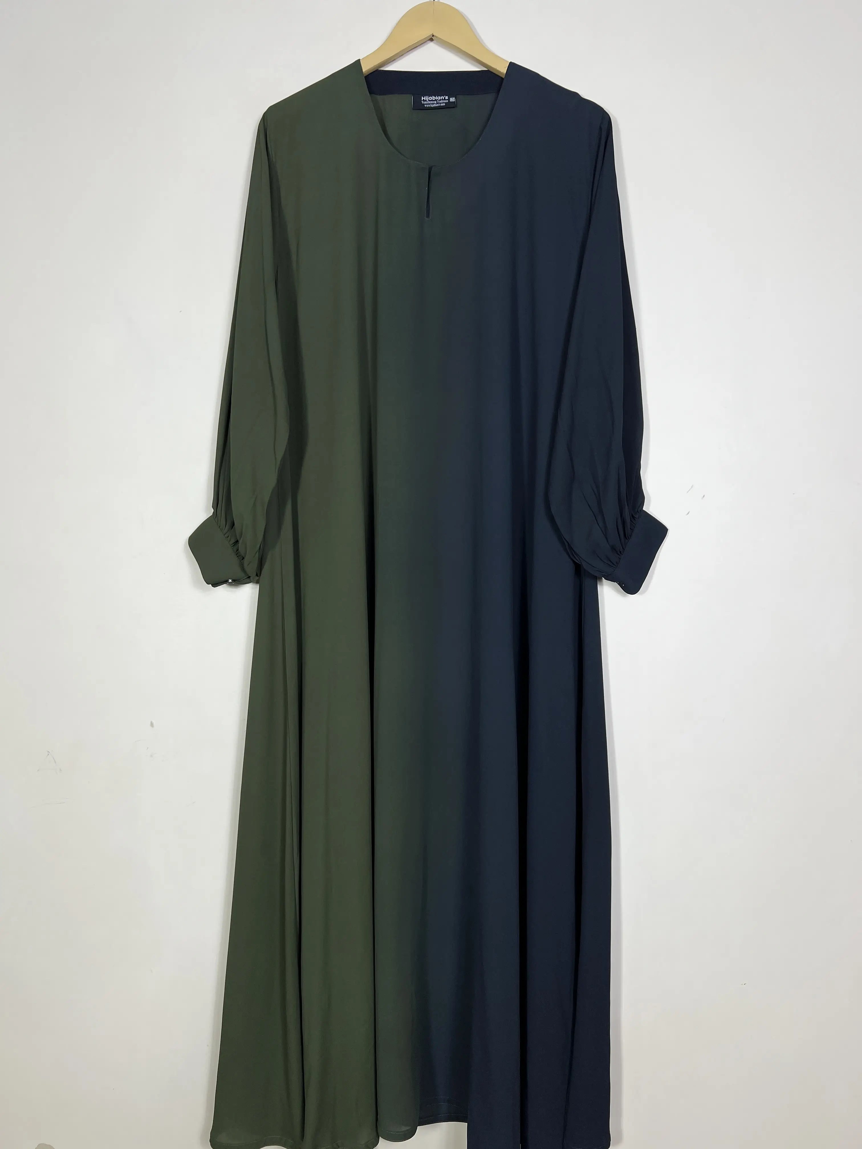 Olive Green - Dual Tone Maxi Abaya HJ1488