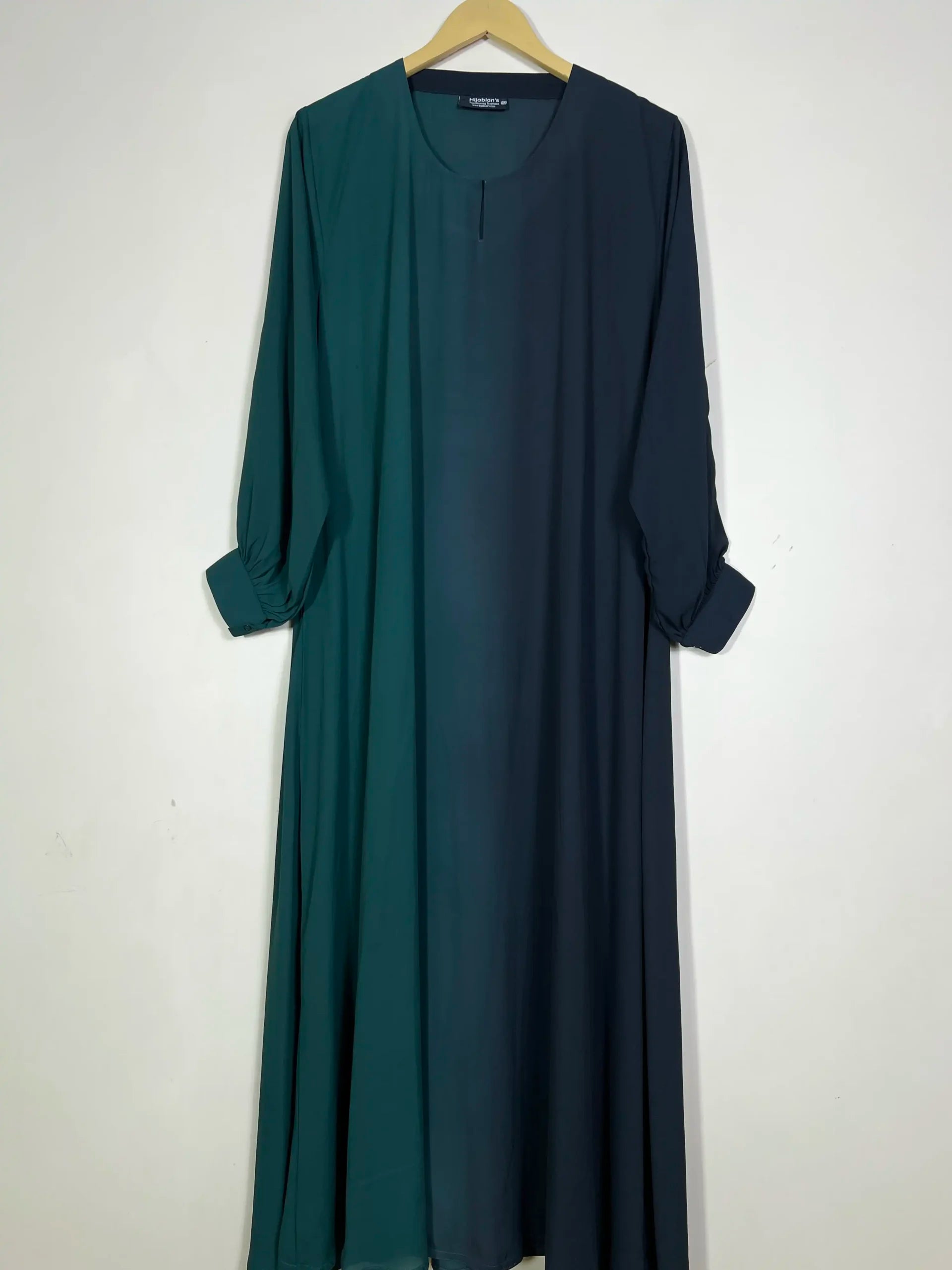 Bottle Green - Dual Tone Maxi Abaya HJ1342