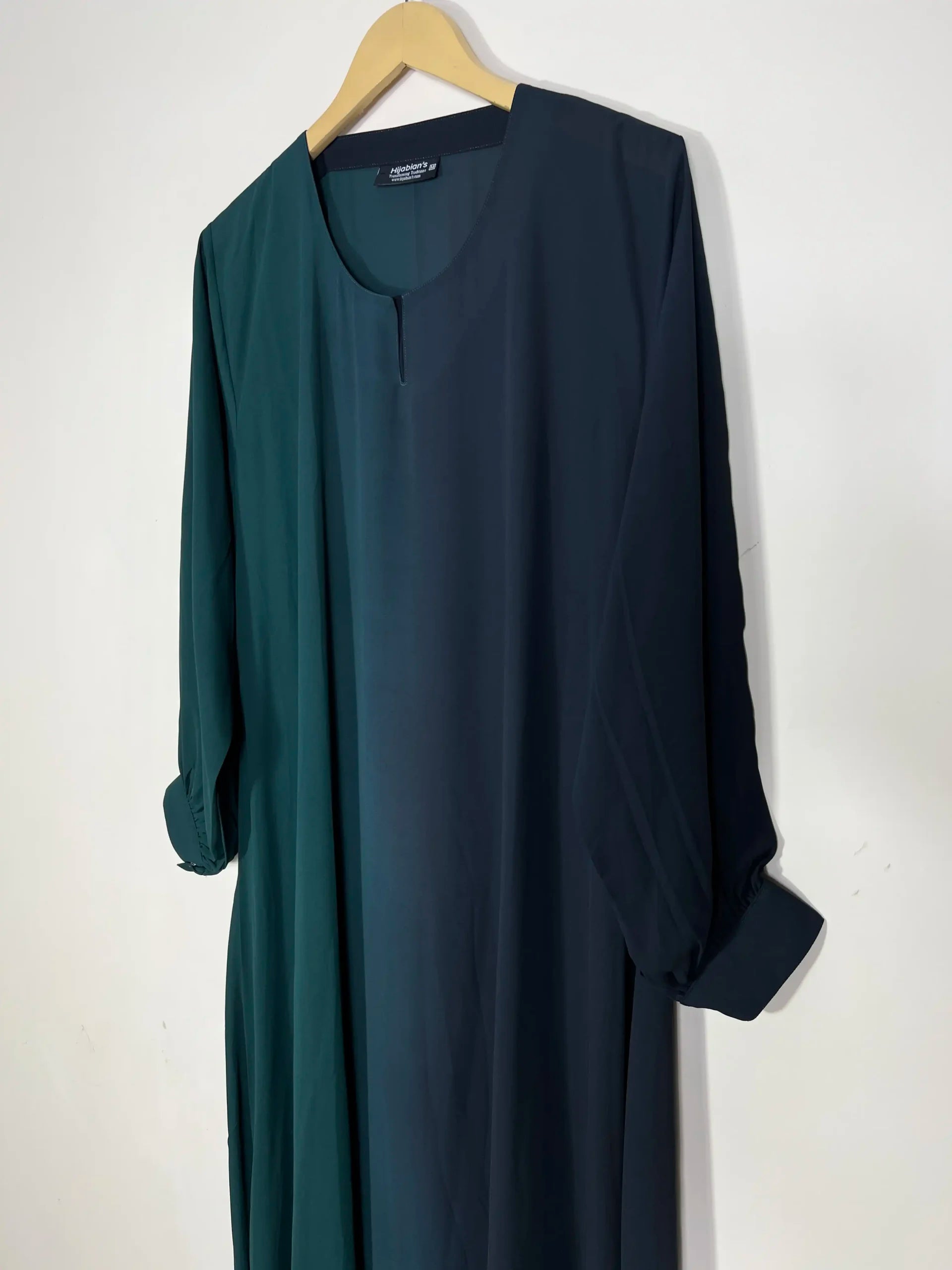 Bottle Green - Dual Tone Maxi Abaya HJ1342 Secondary image