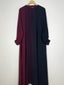 Maroon - Dual Tone Maxi Abaya HJ1343