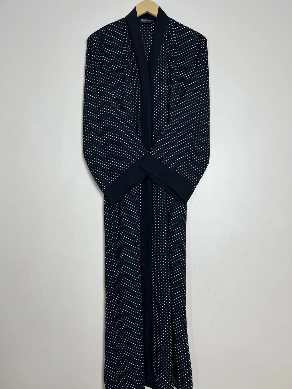 Black - Printed Front Open Abaya HJ0852