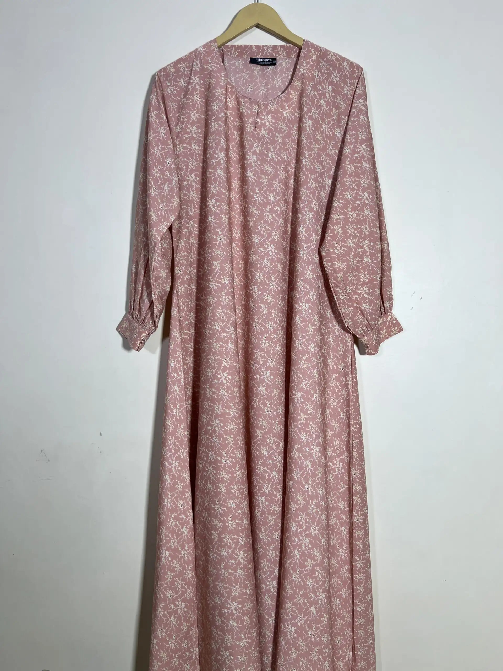 Flamingo Pink - Floral Maxi Abaya HJ1288