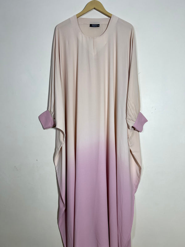 Blush Rose Ombre Butterfly Abaya