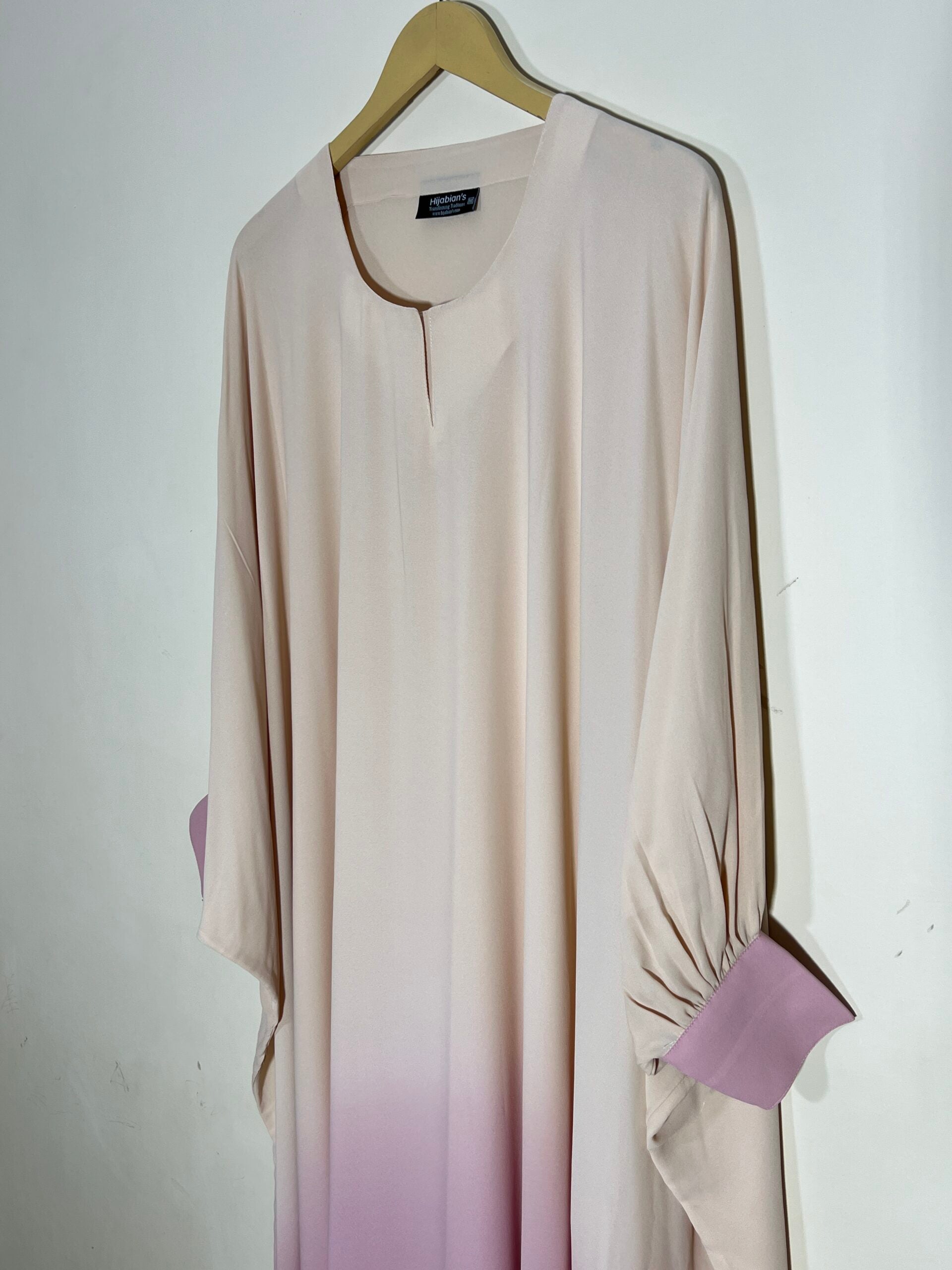 Blush Rose Ombre Butterfly Abaya Secondary image