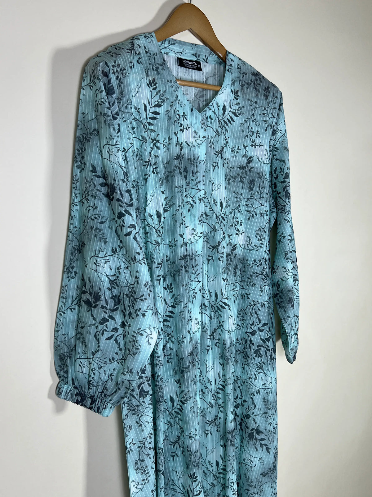 Ice Blue - Arabic Lawn Abaya HJ1728