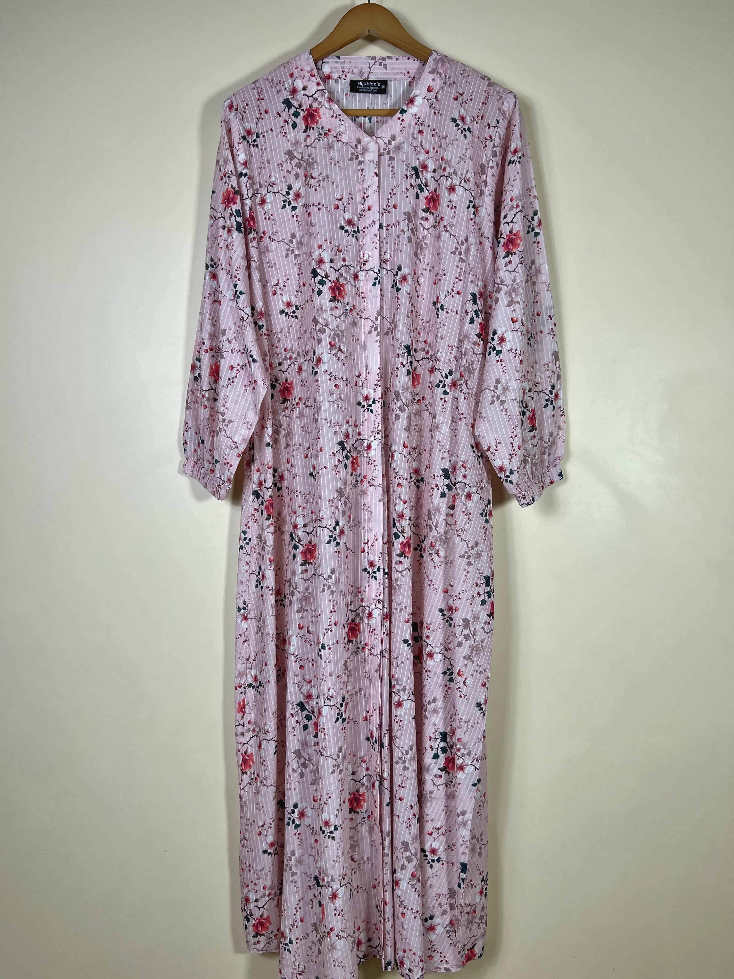 Blush Pink - Arabic Lawn Abaya HJ1729 Secondary image