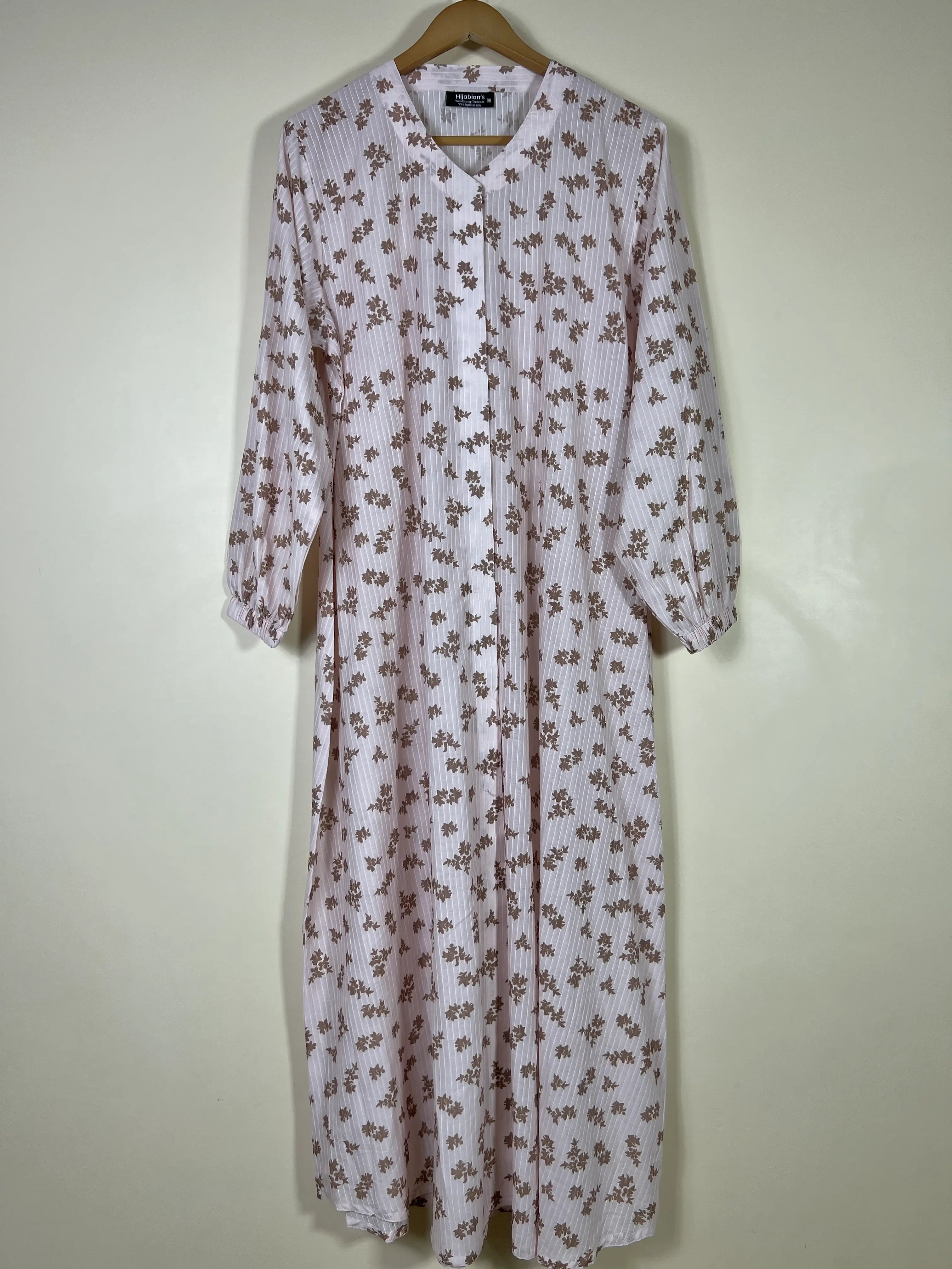 Pearl Cream - Arabic Lawn Abaya HJ1731 Secondary image