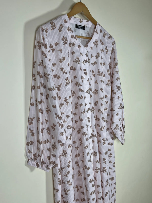 Pearl Cream - Arabic Lawn Abaya HJ1731