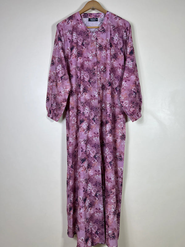 Plum Mist - Arabic Lawn Abaya HJ1732