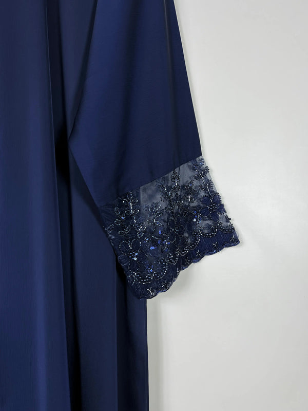Navy Blue - Gleam of Reverie Abaya - HJ1723