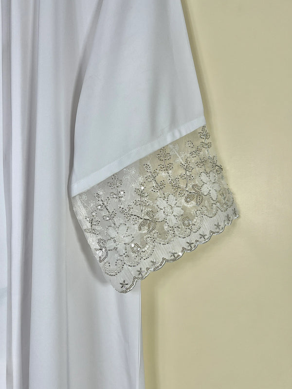 Off White - Gleam of Reverie Abaya - HJ1722