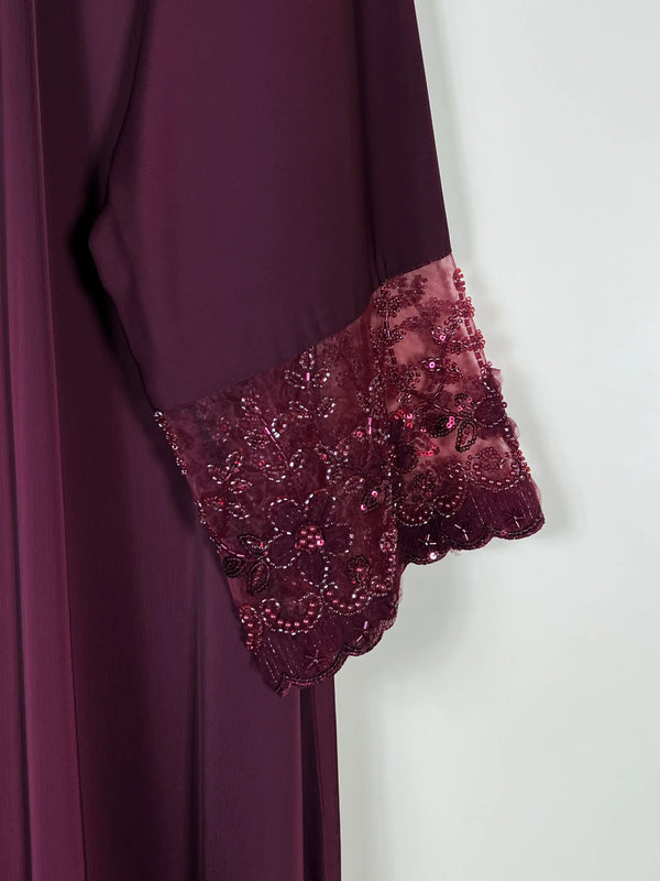 Mulberry - Gleam of Reverie Abaya - HJ1720