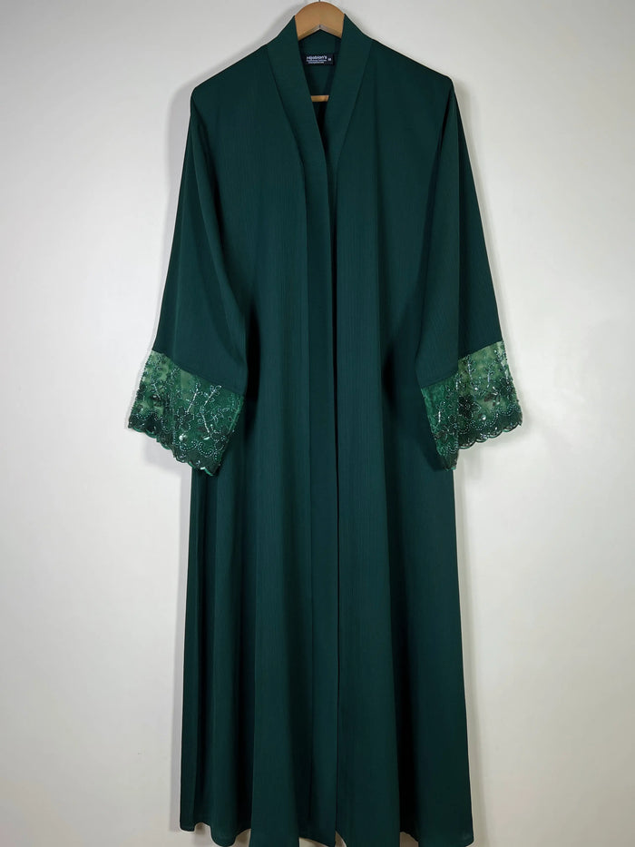 Bottle Green - Gleam of Reverie Abaya - HJ1721