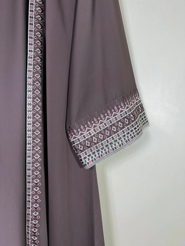 Mocha Taupe - Canvas Layer Abaya HJ1726