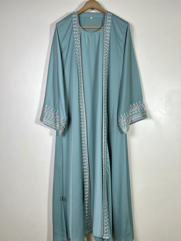 Sage Green - Canvas Layer Abaya HJ1727
