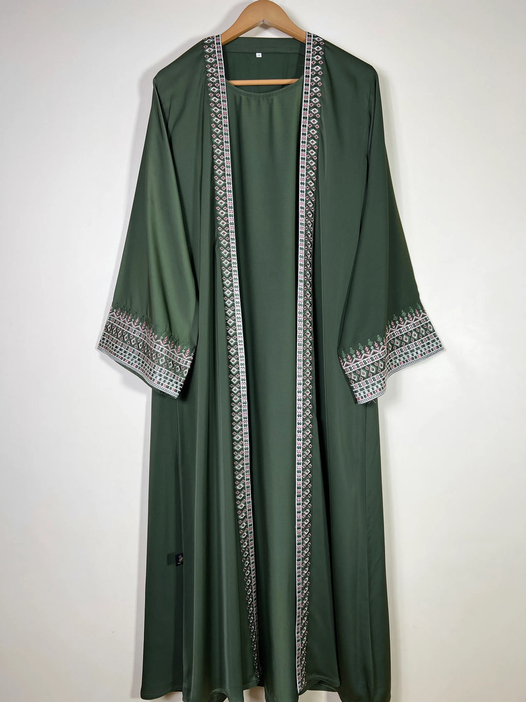 Olive Green - Canvas Layer Abaya HJ1725