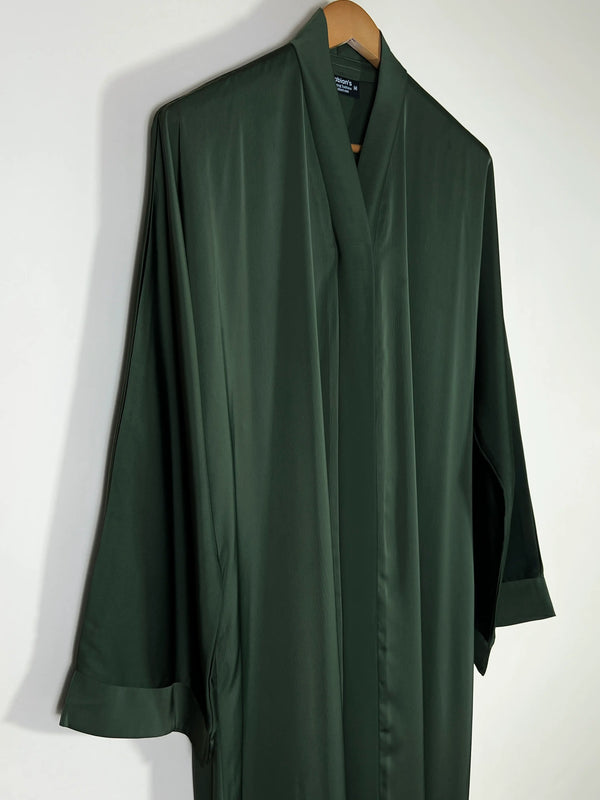 Olive Green - Grace Open Abaya HJ1738