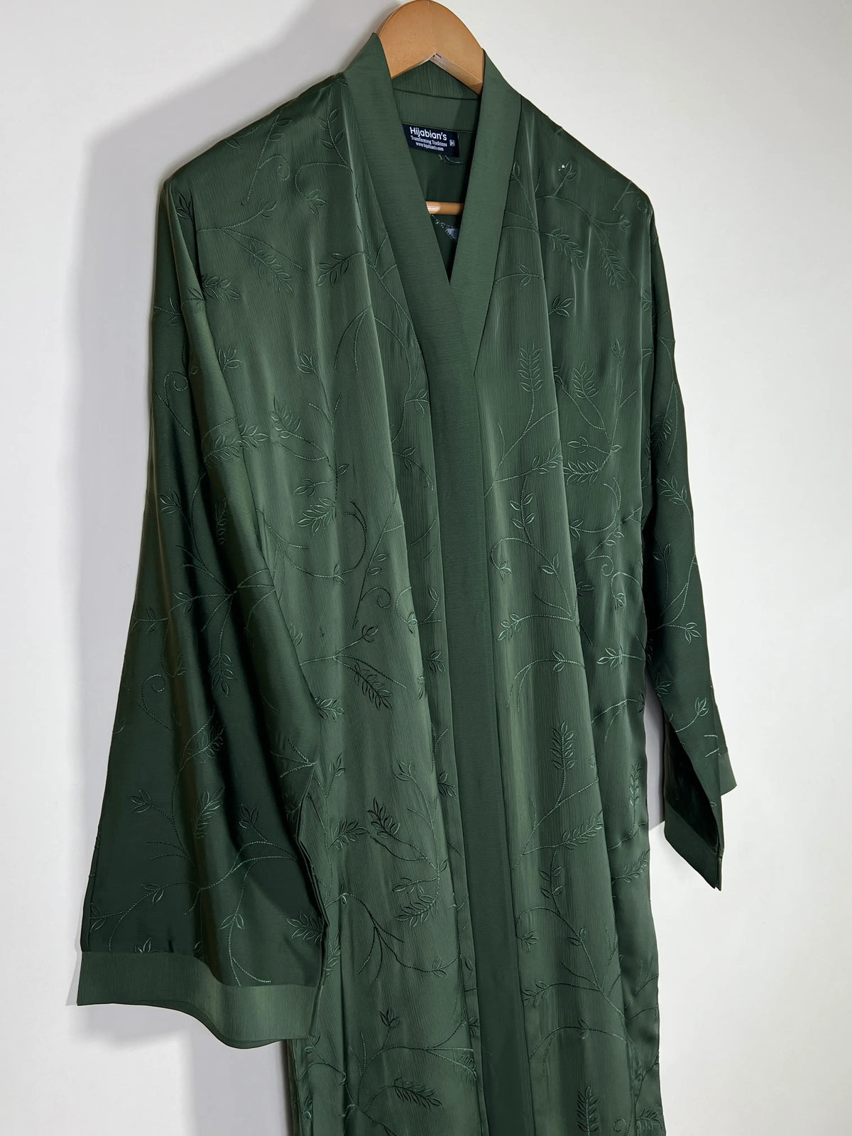 Botanical Luxe Abaya - Olive Green HJ1752
