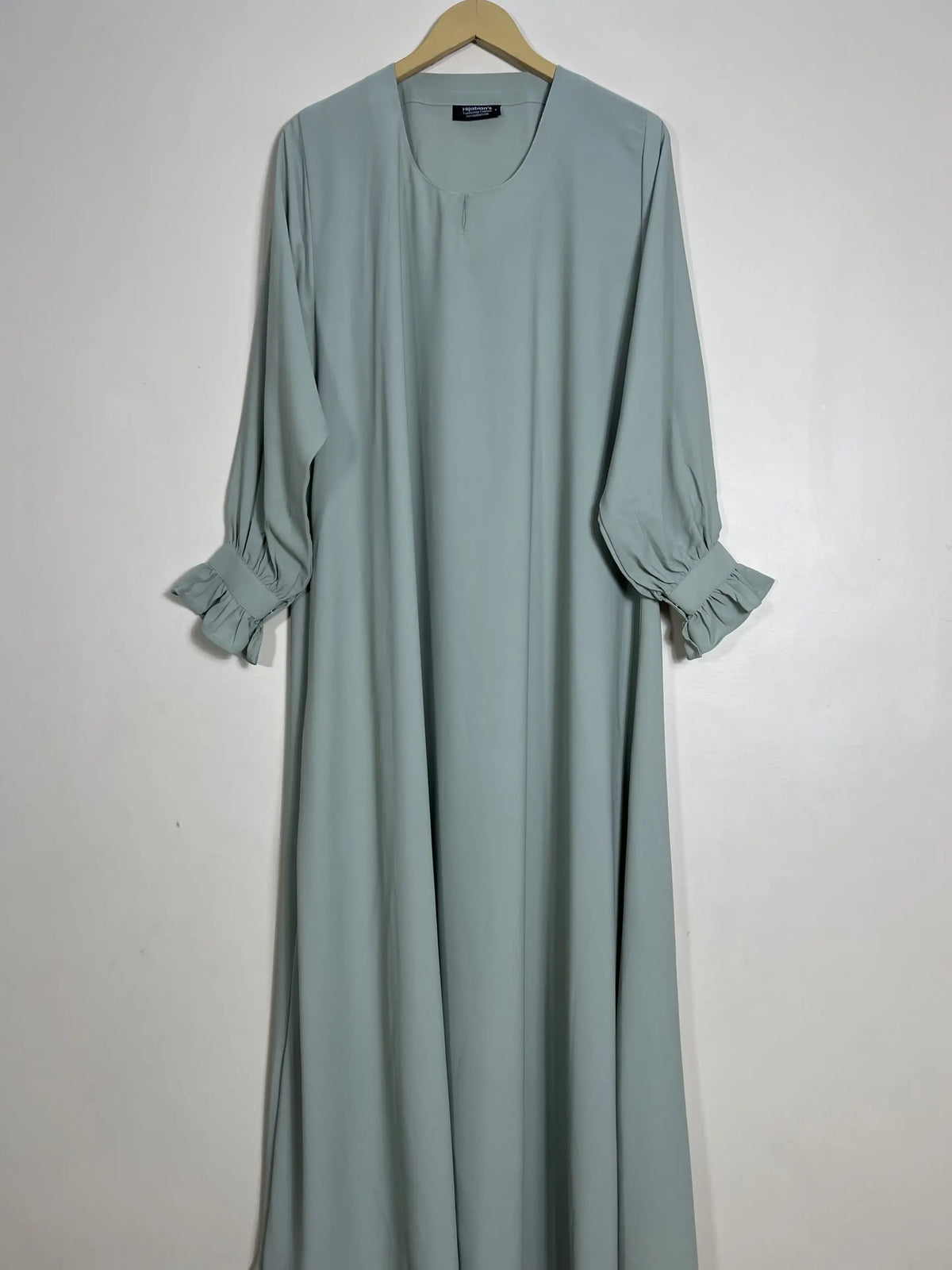 Mint Green - Cuff Frill Maxi Abaya HJ0942 Main image