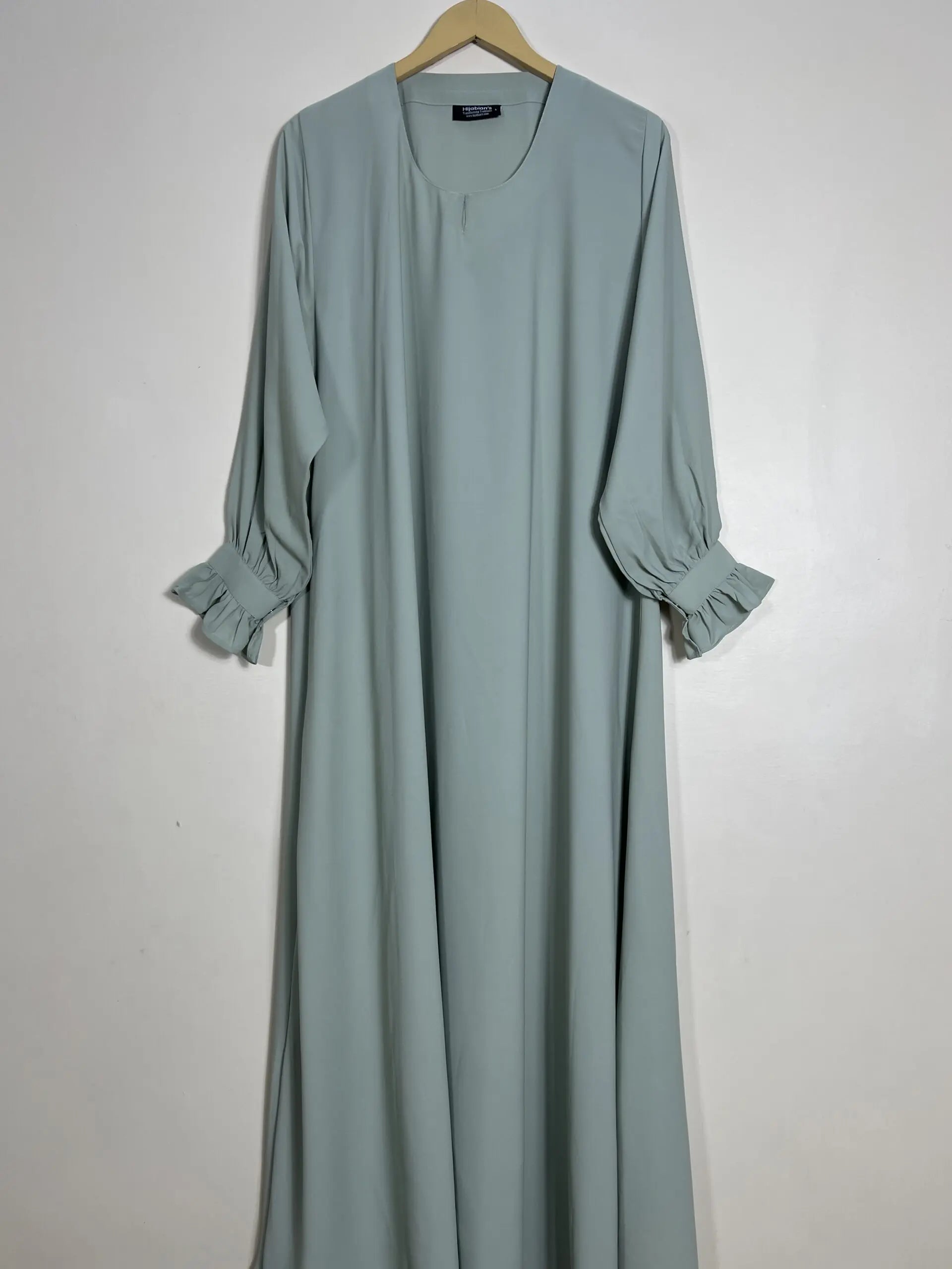 Mint Green - Cuff Frill Maxi Abaya HJ0942