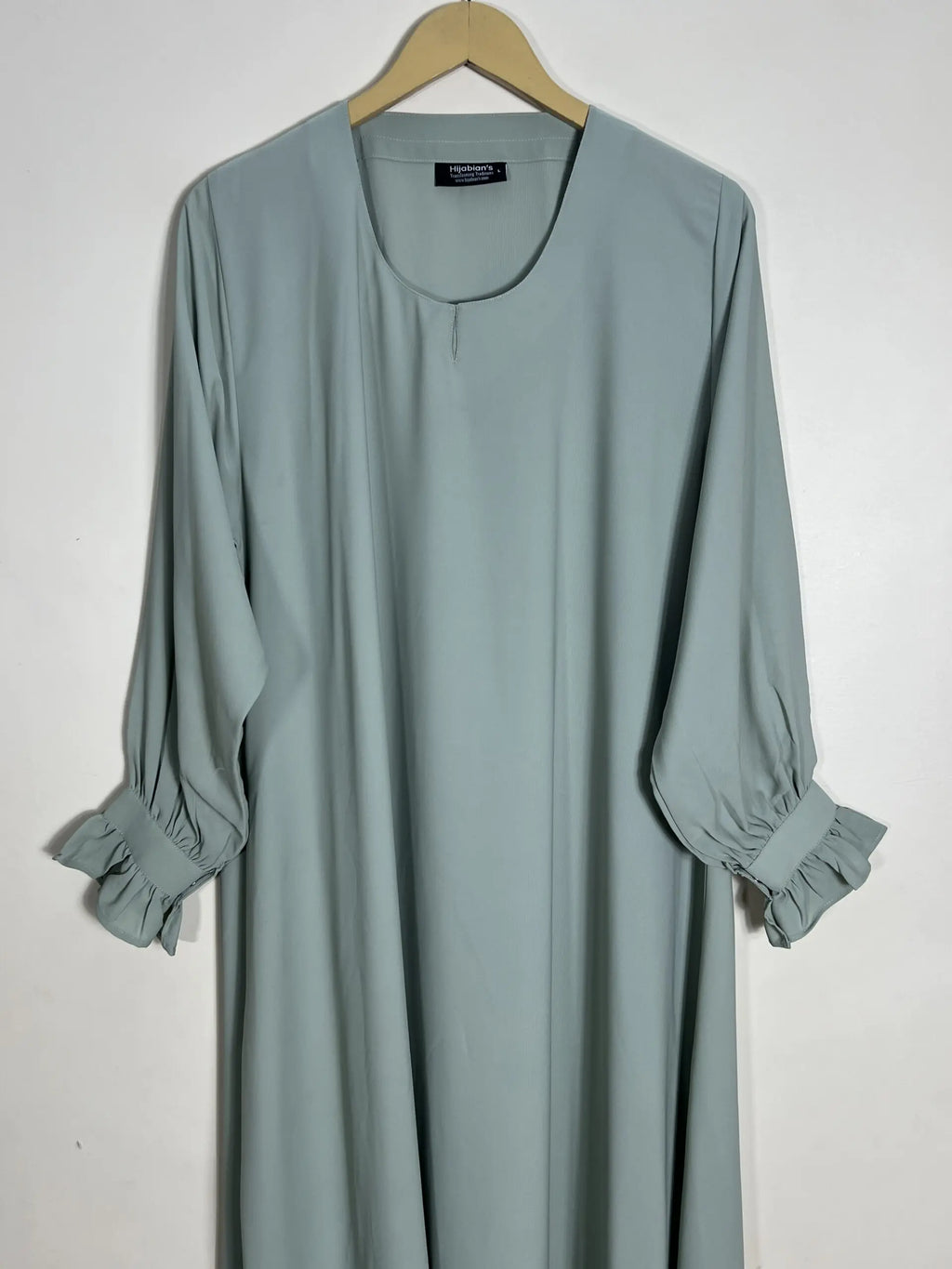 Mint Green - Cuff Frill Maxi Abaya HJ0942