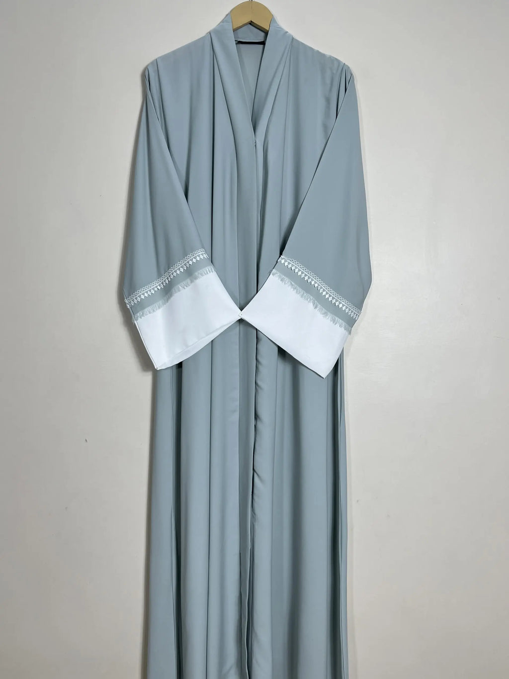 Mint - Fray Border Luxe Abaya HJ0948