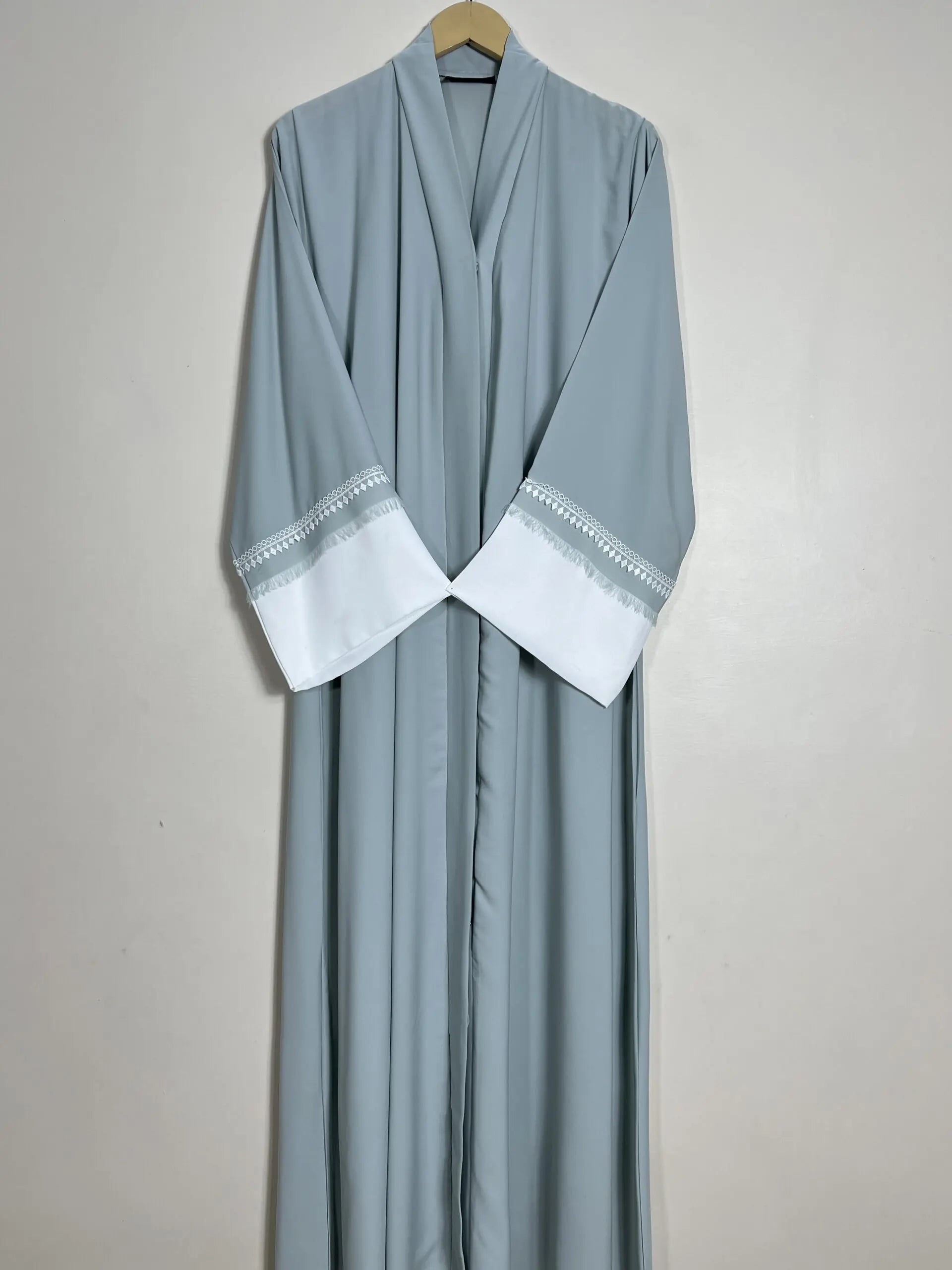 Mint - Fray Border Luxe Abaya HJ0948