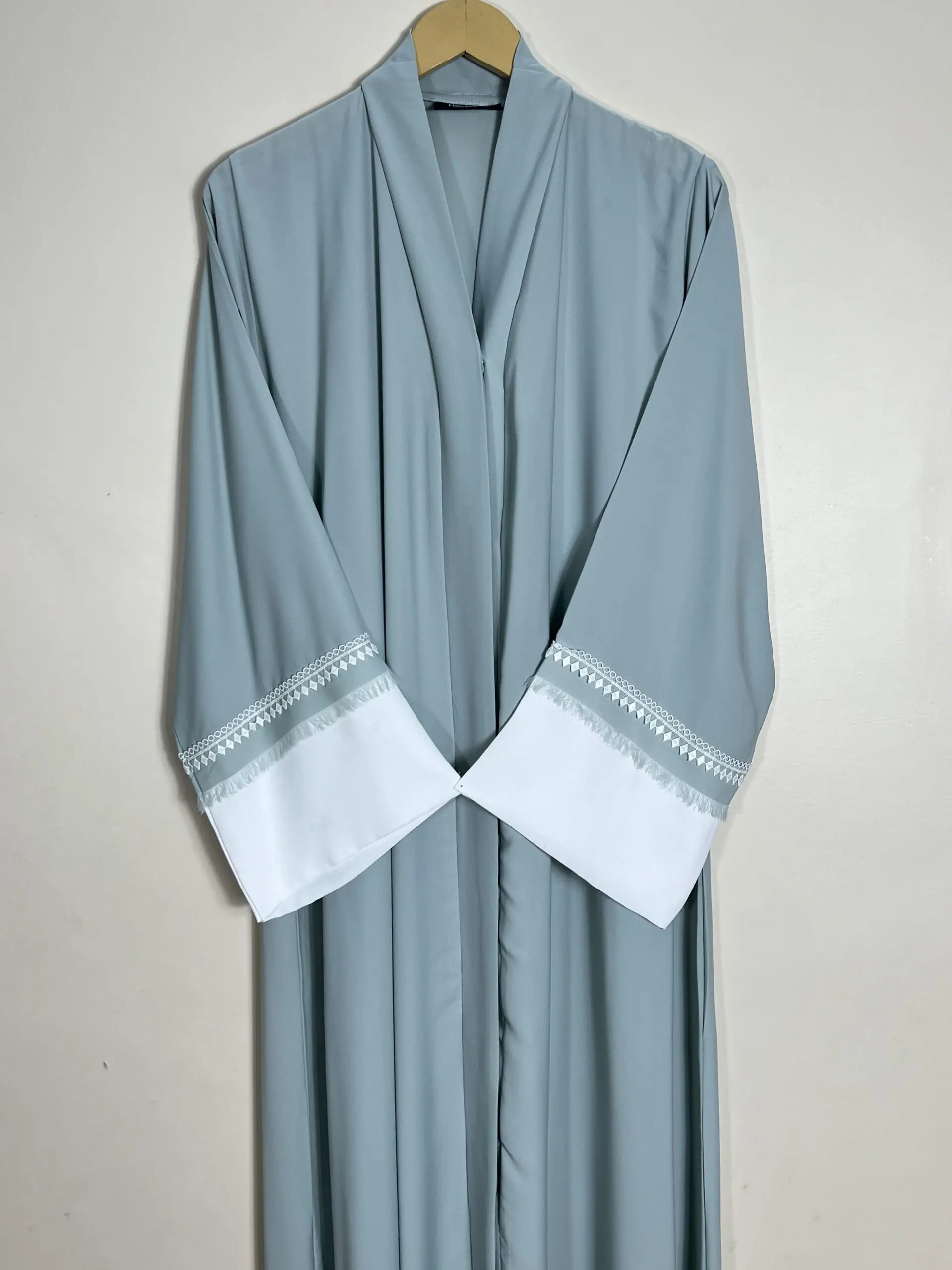 Mint - Fray Border Luxe Abaya HJ0948 Secondary image