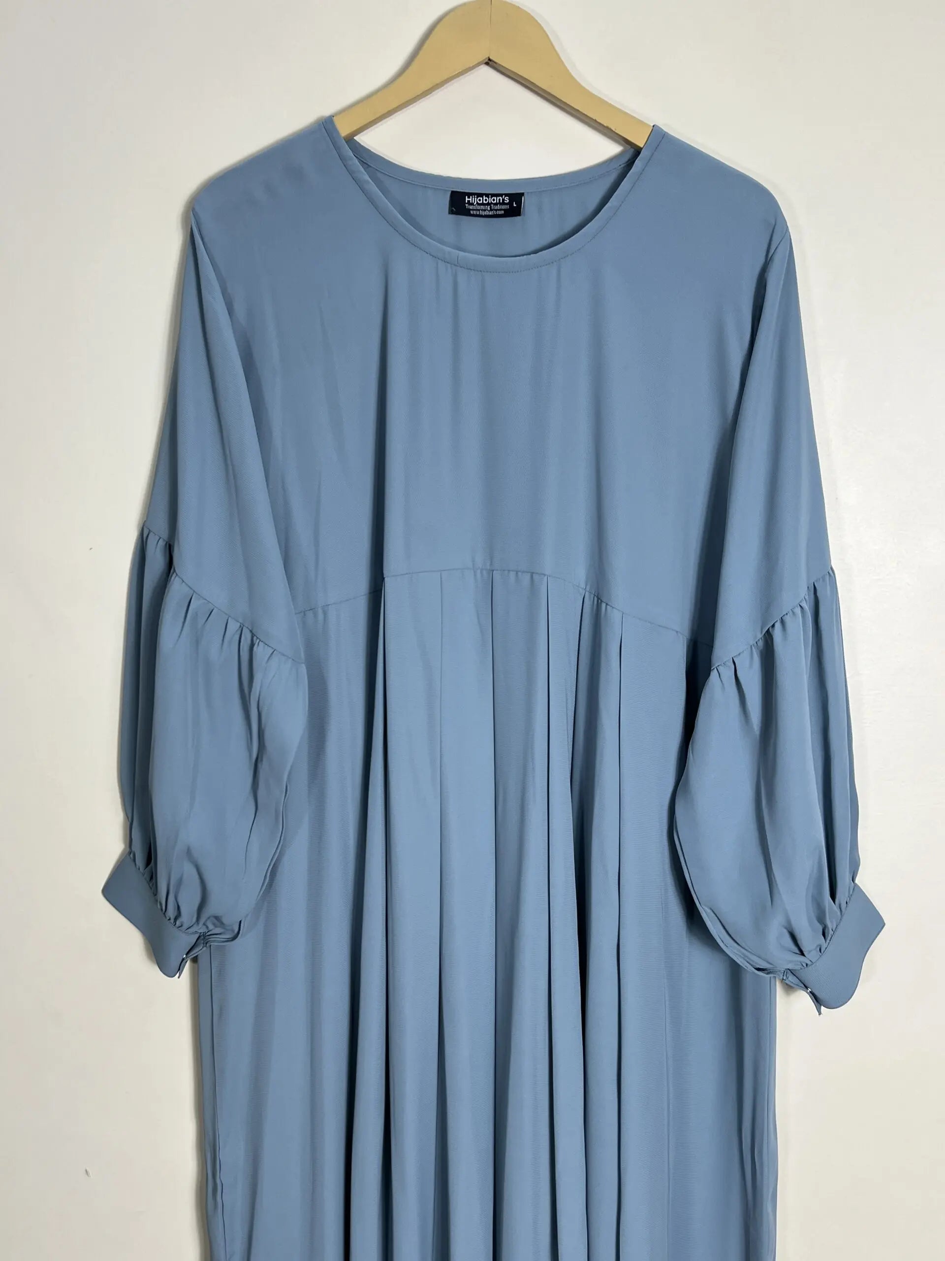 Steel Blue - Pleated Abaya HJ0954 Secondary image