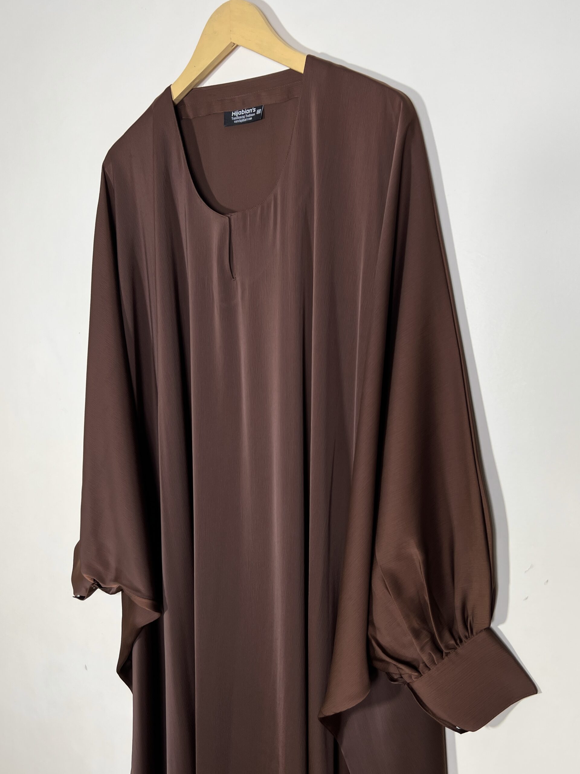Brown - Butterfly Style Abaya HJ1331 Secondary image