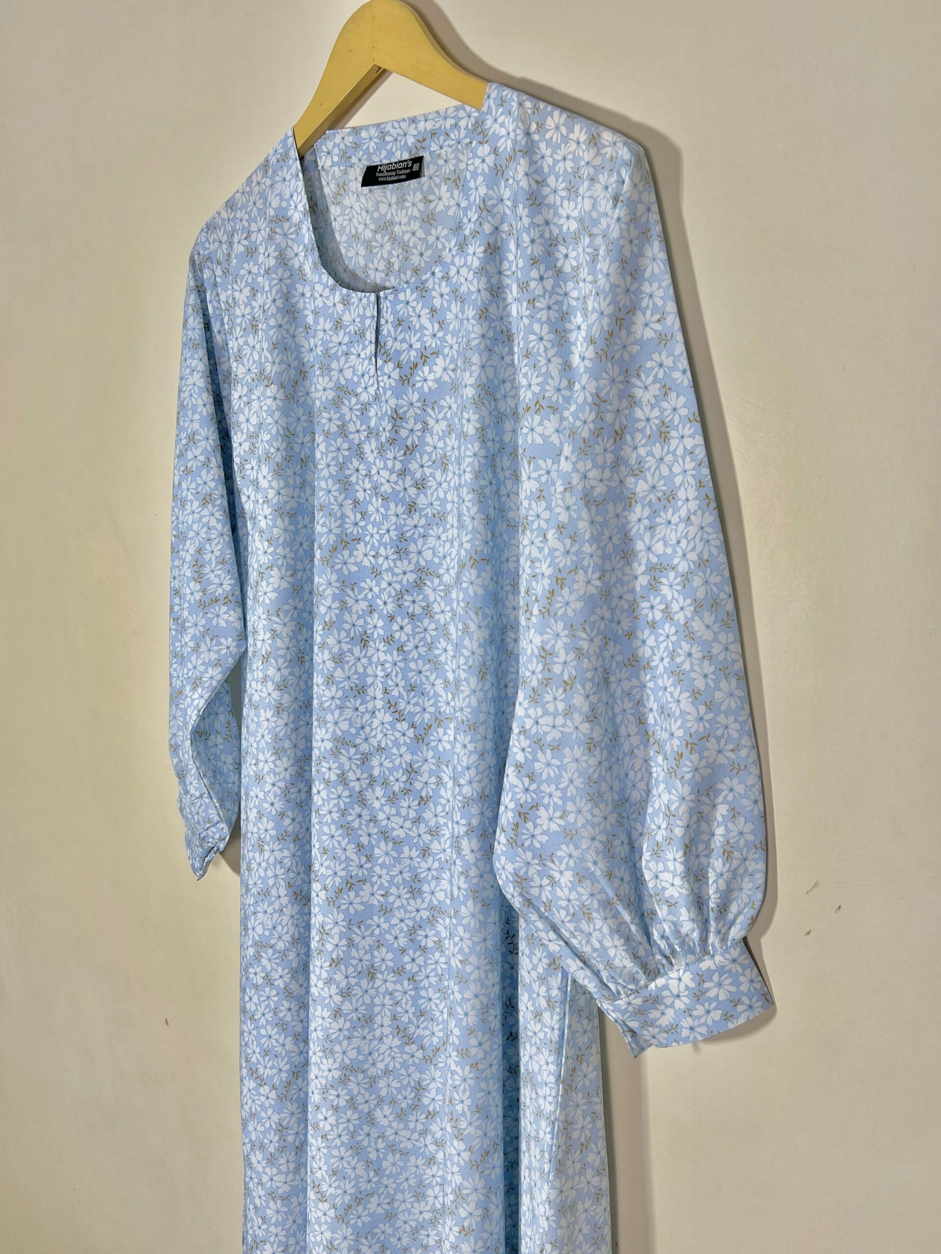 Baby Blue - Floral Maxi Abaya