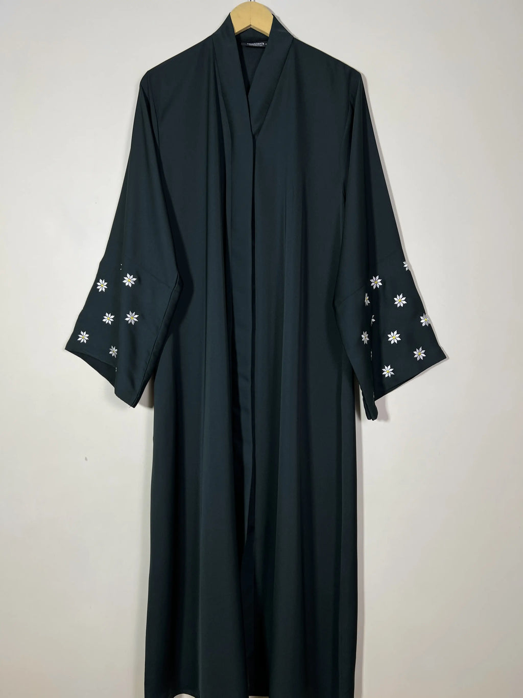 Bottle Green - Petals Embroidery Abaya HJ1413